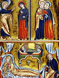 Archangel: The Annunciation and the Visitation. At the bottom, the Birt