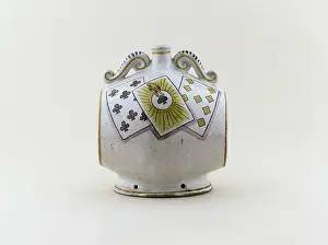 Cask: Anonymous. Cask Decorated With Card