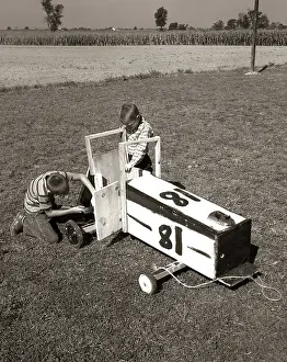 Fabricating: Anonymous Two Farm Boys Brothers Building Soapbox