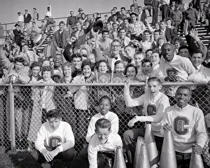 Cheerleaders: Anonymous High School Students Cheerleaders Cheering