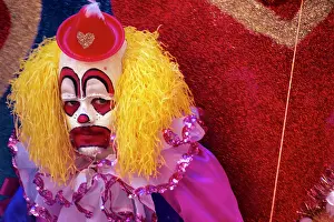 Mummers: Anonymous Man Sad Face Clown looking at Camera