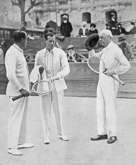 Racquets: Anthony Wilding and Arthur Balfour at Nice, 1914
