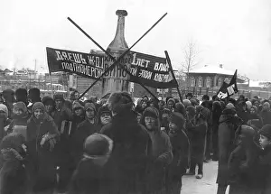 Consumption: Anti-alcohol demonstration in Moscow, 1929