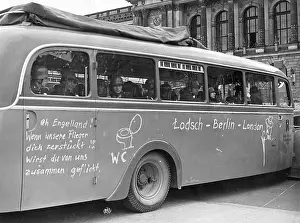 Apart: Anti-British propaganda on an emergency first aid bus, 1940