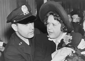 Anti War: Anti-Communist Elizabeth Dilling escorted from