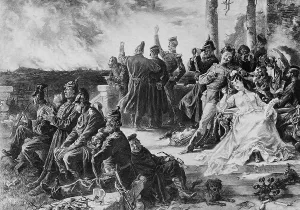 Montmorency: Anti-German postcard from the war of 1870-71