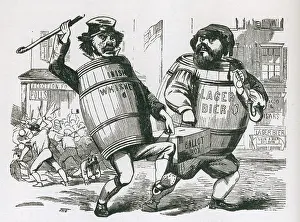 Lager: Anti-Immigrant cartoon showing two men with ?