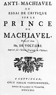 Voltaire: Anti-Machiavel by Frederick II the Great