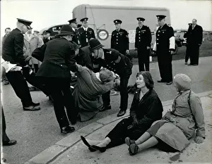 Foulness: Anti-nuclear demonstration at Foulness, near Southend, Essex