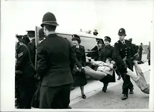 Foulness: Anti-nuclear demonstration at Foulness, near Southend, Essex