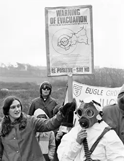 Protester: Anti-nuclear power demonstration, Cornwall