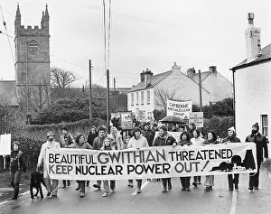 Camborne: Anti-nuclear power protesters, Cornwall