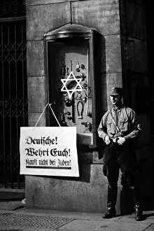 Stormtrooper: Anti-Semitic boycott in Berlin, Germany, April