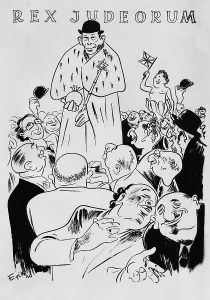 Offered: Anti-Semitic caricature, 1940