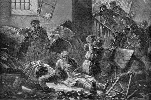 Looted: Anti-Semitic Mob plundering a Brandy Shop in Kiev, Russia
