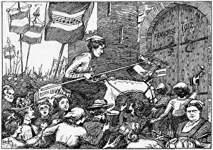 Wspu: Anti-Suffrage Cartoon 1912 Demonstration