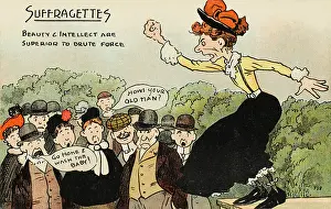 Impassioned: Anti-Suffrage Cartoon