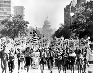 Struggled: Anti-Vietnam War demonstration in Washington