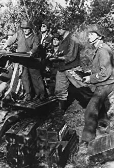 Gunners: Antiaircraft gun position of the Luftwaffe during the re