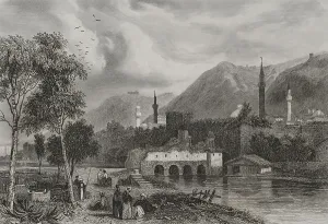 Mosques: Antioch. Engraving by Ransonnette