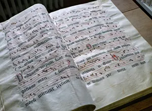 Antiphonal: Antiphonary, Library, Santa Croce, Florence, Tuscany, Italy
