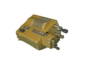 Calculating: Antique adding machine with multiple hand levers