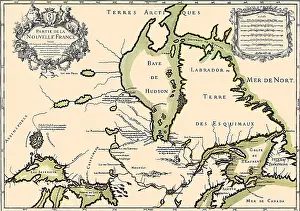 1685: Antique Canadian Map 1685