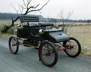 Horseless: Antique Horseless Carriage Black with Wire Wheels