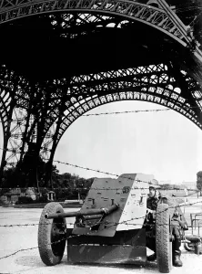Positioned: Antitank gun - PAK in Paris, 1940