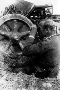 Presumably: Antitank gun in the region of Oryol, 1942