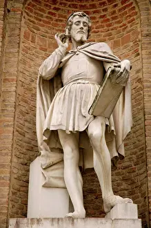 Mannerism: Antonio da Correggio, Italian painter, statue by Ferrarini