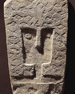 Countenance: Antropomorphic stela. Chalcolithic. Sculpture on