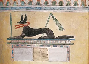 Anubis: Anubis. Egyptian painting