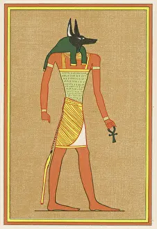 Anubis: Anubis, god of the dead, with head of a jackel