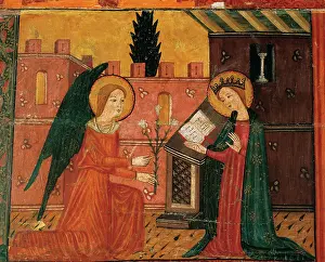 Altarpiece: Anunciation. Altarpiece of Bellver de Cerdanya. Painted wood