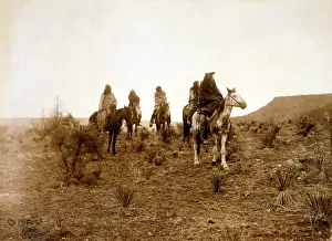 Apaches: Apaches. Desert rovers- Five Apache on horseback ?