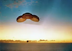 Splashdown: Apollo 10 - command module - space exploration - splashdown