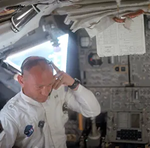 Rendezvous: Apollo 11, Buzz Aldrin Inside Lunar Module, 1969