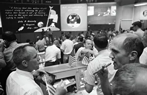 Centers: Apollo 11, Flight Controllers Celebrating, 1969