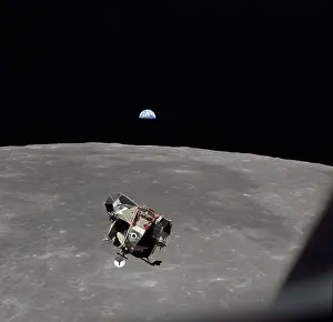 Capsules: The Apollo 11 Lunar Module ascending from ?