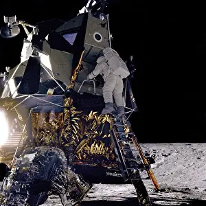Astro: Apollo 12 Astronaut Alan Bean starts down ?