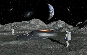 Stuck: Apollo astronauts discover a UFO on the surface of the moon