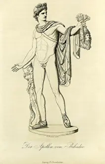 Mythologie: Apollo, Greek god of light and arts, full length