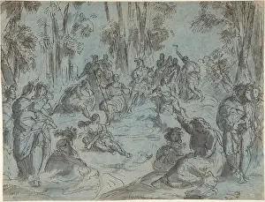 Parnassus: Apollo and the Nine Muses surrounded by Poets