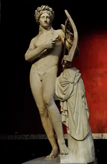 Harp: Apollo. Olympic deity. Sculpture. Imperial Era. Ny Carlsberg