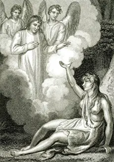 Comforts: Apparitions: angels & the ghost of a lover comforts woman