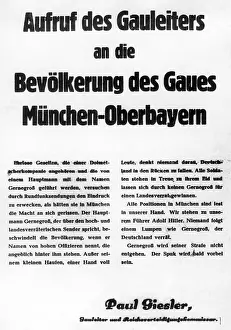 Appeal: Appeal to the population of the Gau of Munich