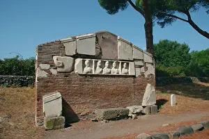 Deceased: The Appian Way. Funerary monument. Deceaseds. Relief. Rome