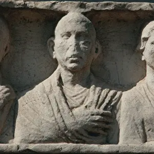 Deceased: The Appian Way. Funerary monument. Deceaseds. Relief. Rome