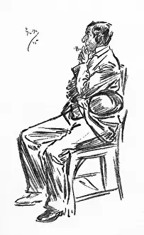 Expectantly: An applicant for a Coachman's Job waits nervously